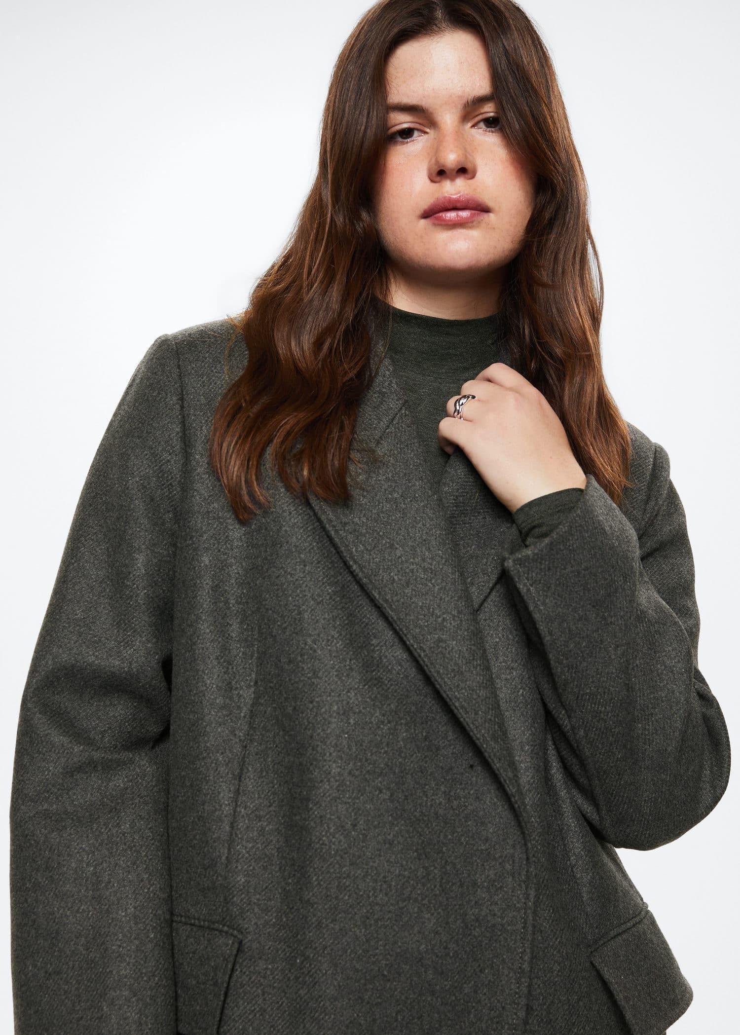 Grey Lt Pastel Long Lapel Coat, , large image number 8