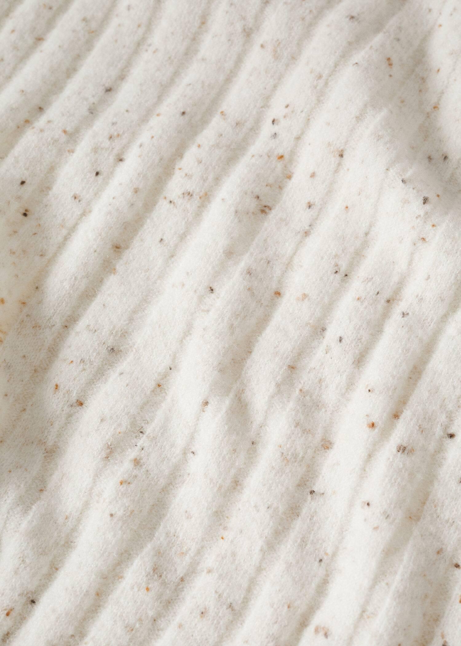 Beige Ribbed Dress Turtleneck, , large image number 4