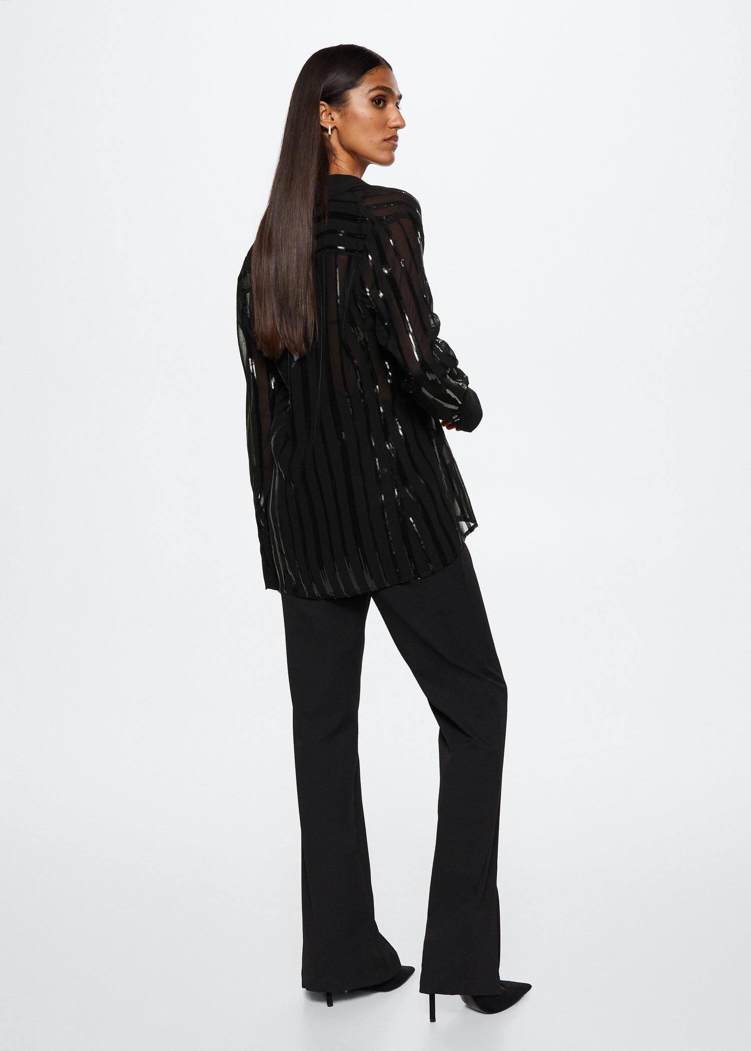 Black Sequin Shirt, , large image number 7
