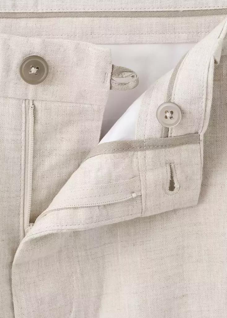 LIGHT BEIGE Slim-fit 100% linen trousers, Light Beige, large image number 10