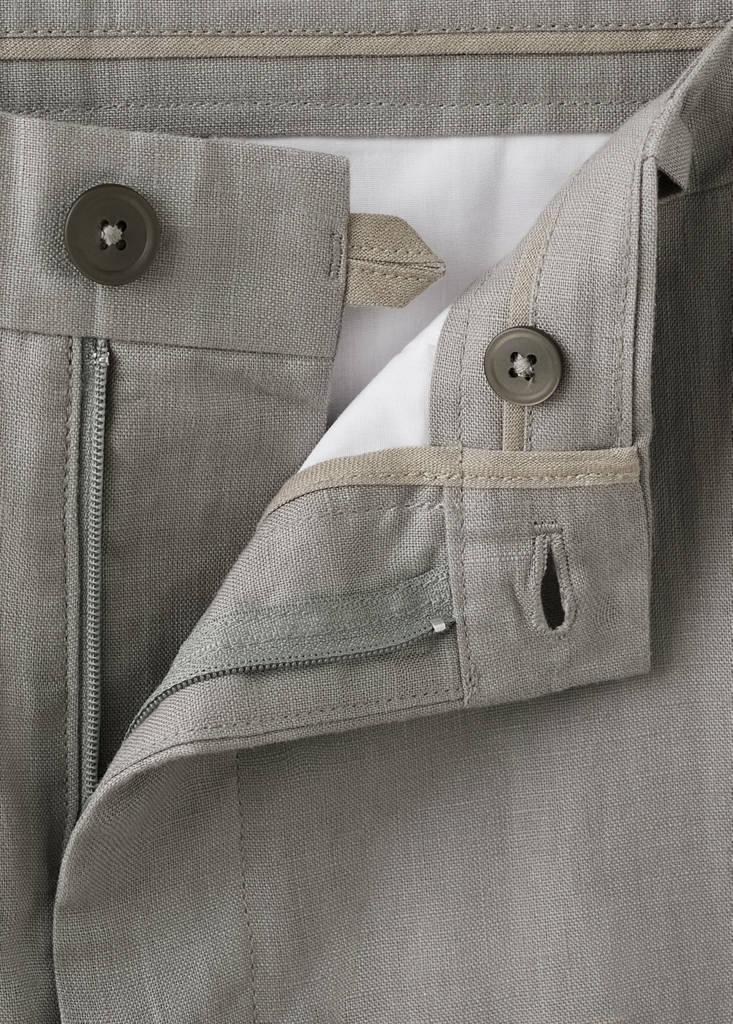 LT PASTEL GREY Slim-fit 100% linen trousers, Light Pastel Grey, large image number 8