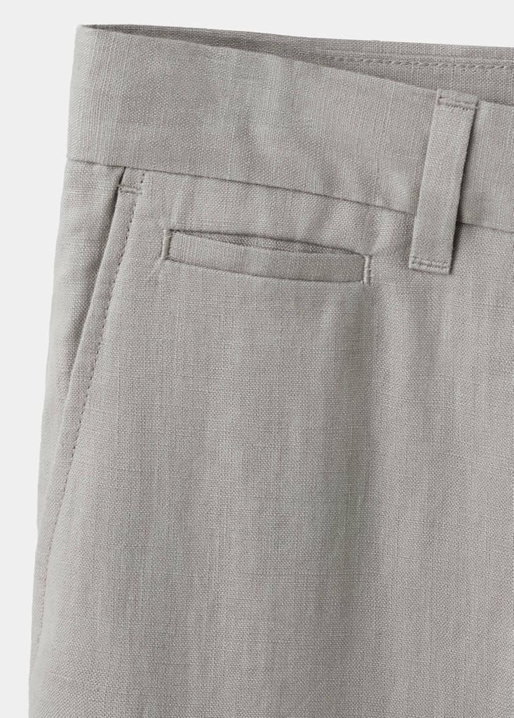 LT PASTEL GREY Slim-fit 100% linen trousers, Light Pastel Grey, large image number 12