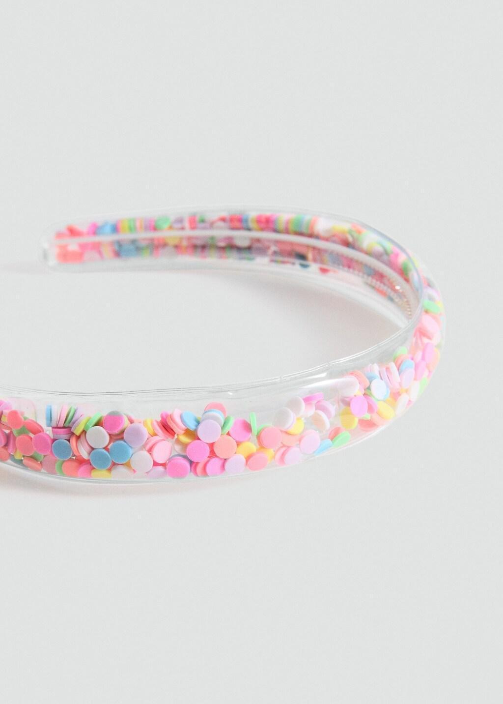 Pink Confetti Headband, Kids Girls, Pink, large image number 0
