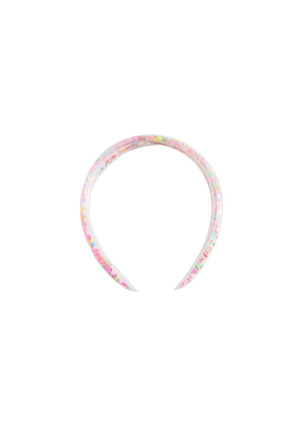 Pink Confetti Headband, Kids Girls, Pink, large image number 2