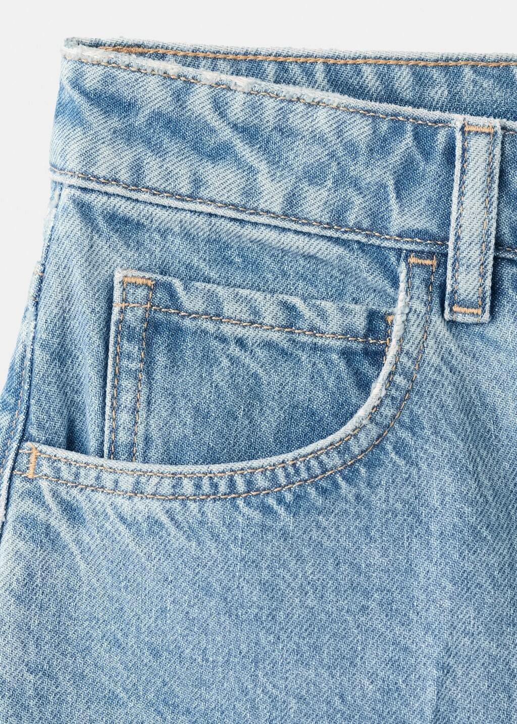 OPEN BLUE High-waist straight-fit denim shorts, Open Blue, large image number 5