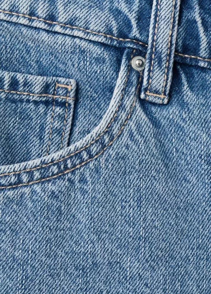 Blue Straight-Fit Denim Shorts, Open Blue, large image number 14