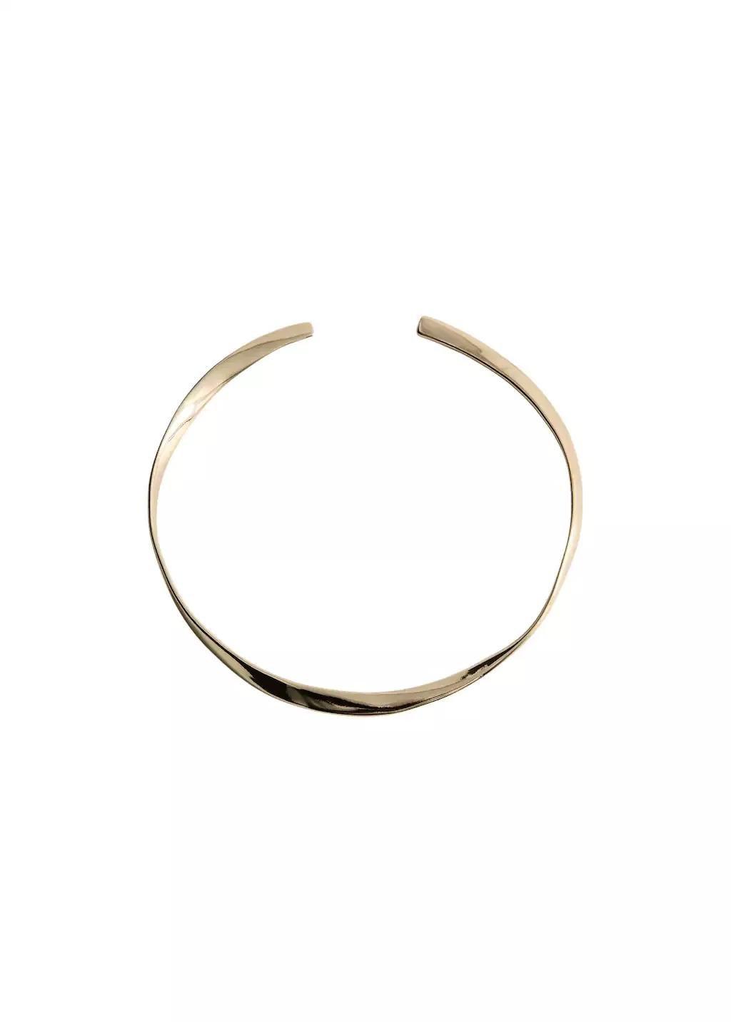 Gold Rigid Choker, Gold, large image number 3