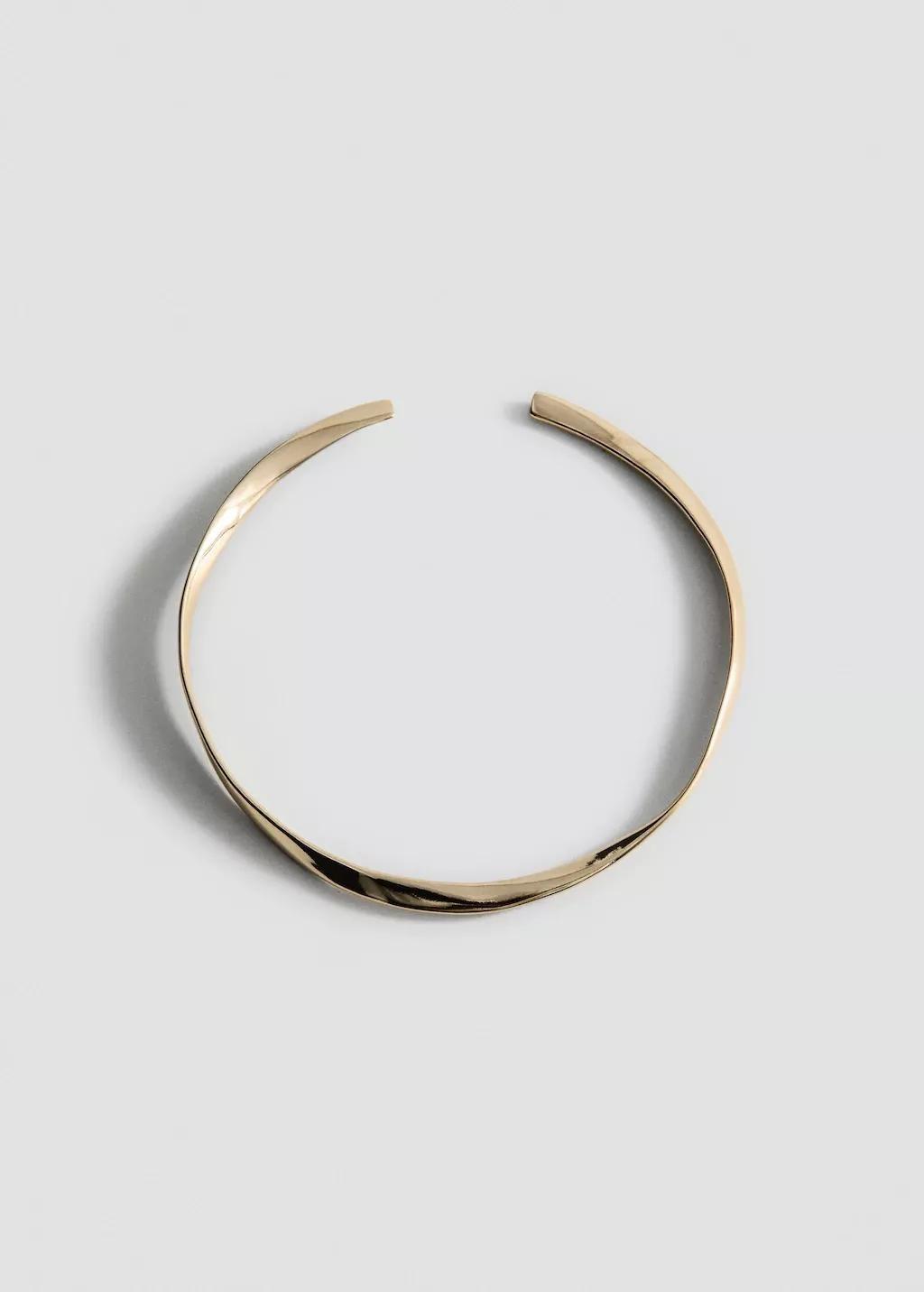Gold Rigid Choker, Gold, large image number 4
