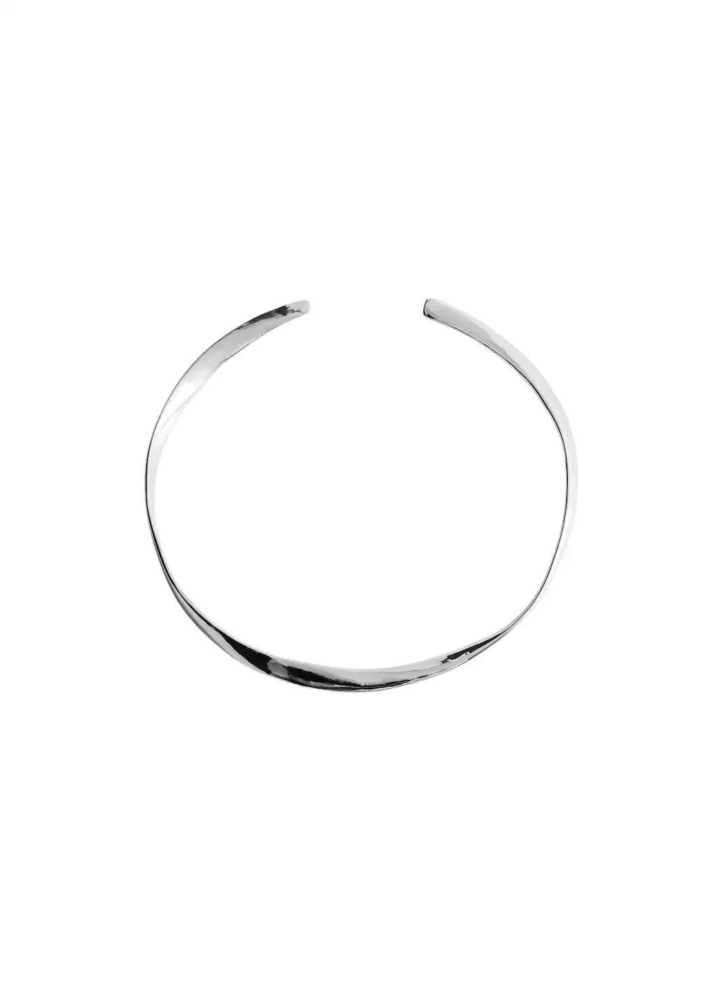Silver Rigid Choker, 0201_PL, large image number 2