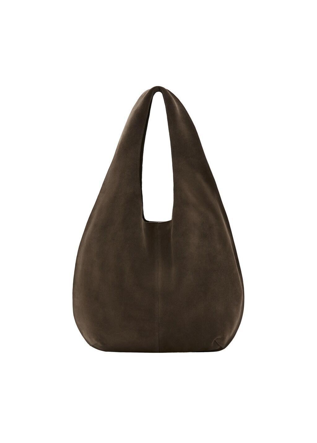 Brown Lt Pastel Suede Drawstring Bag, Light Pastel Brown, large image number 3