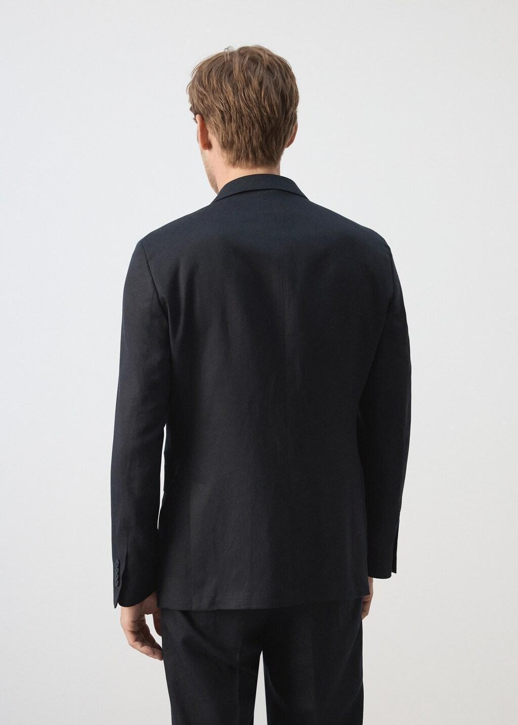 Navy Amalfi Slim Fit Suit Jacket, Navy, large image number 2