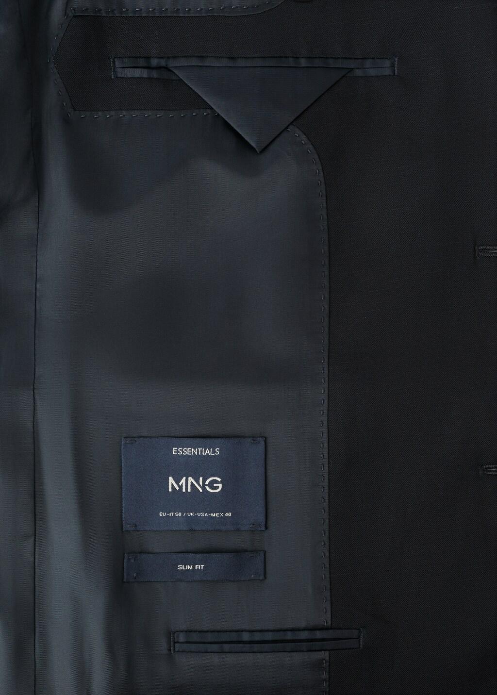 Navy Amalfi Slim Fit Suit Jacket, Navy, large image number 5