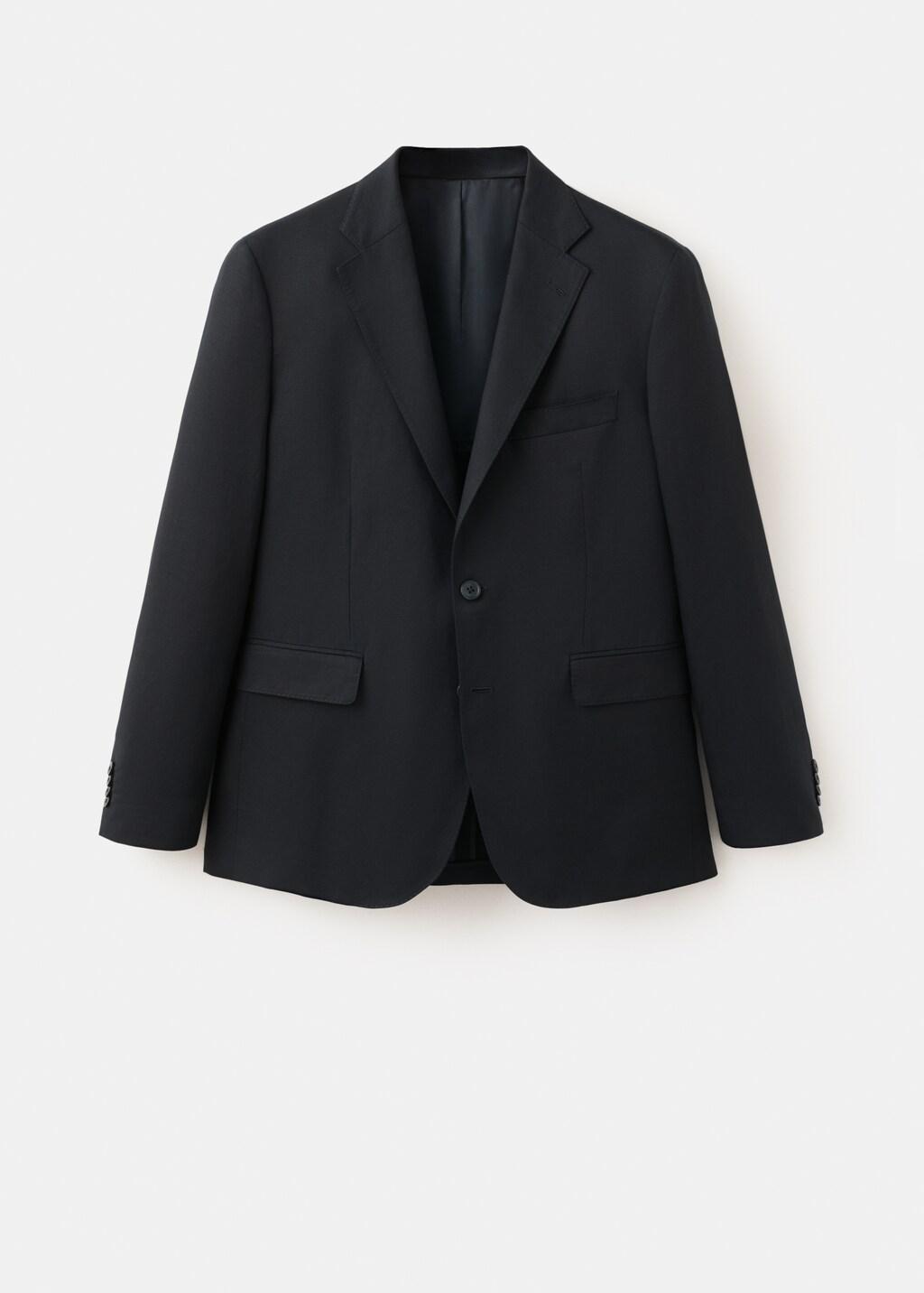 Navy Amalfi Slim Fit Suit Jacket, Navy, large image number 7