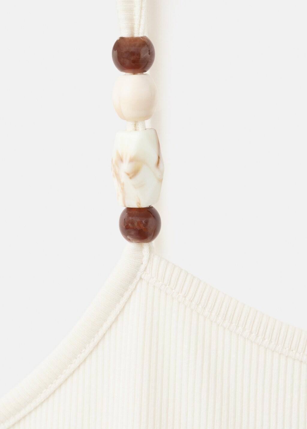 LIGHT BEIGE Thin strap embellished top, Light Beige, large image number 1