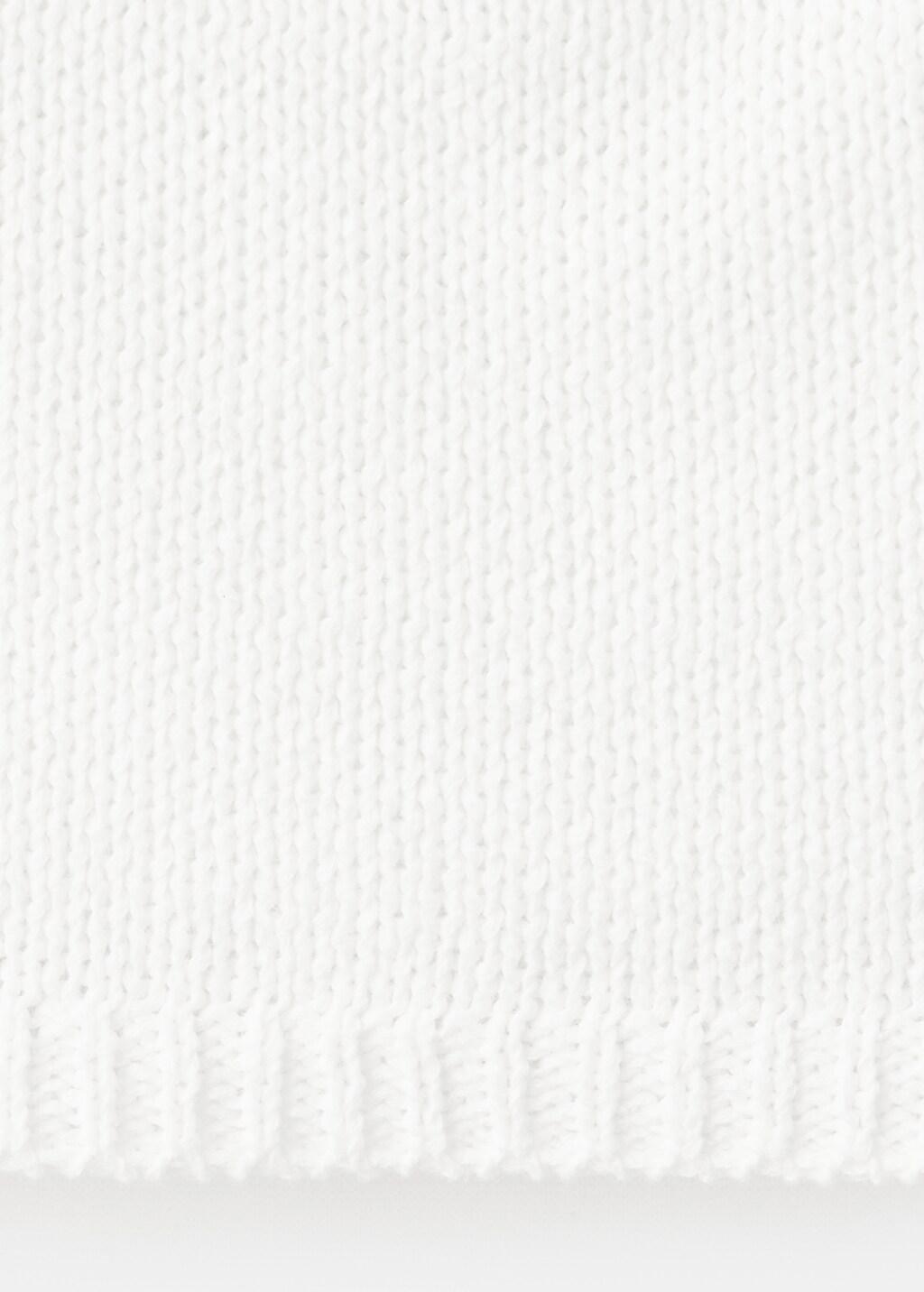NATURAL WHITE Knitted top with draped neck, Natural White, large image number 5