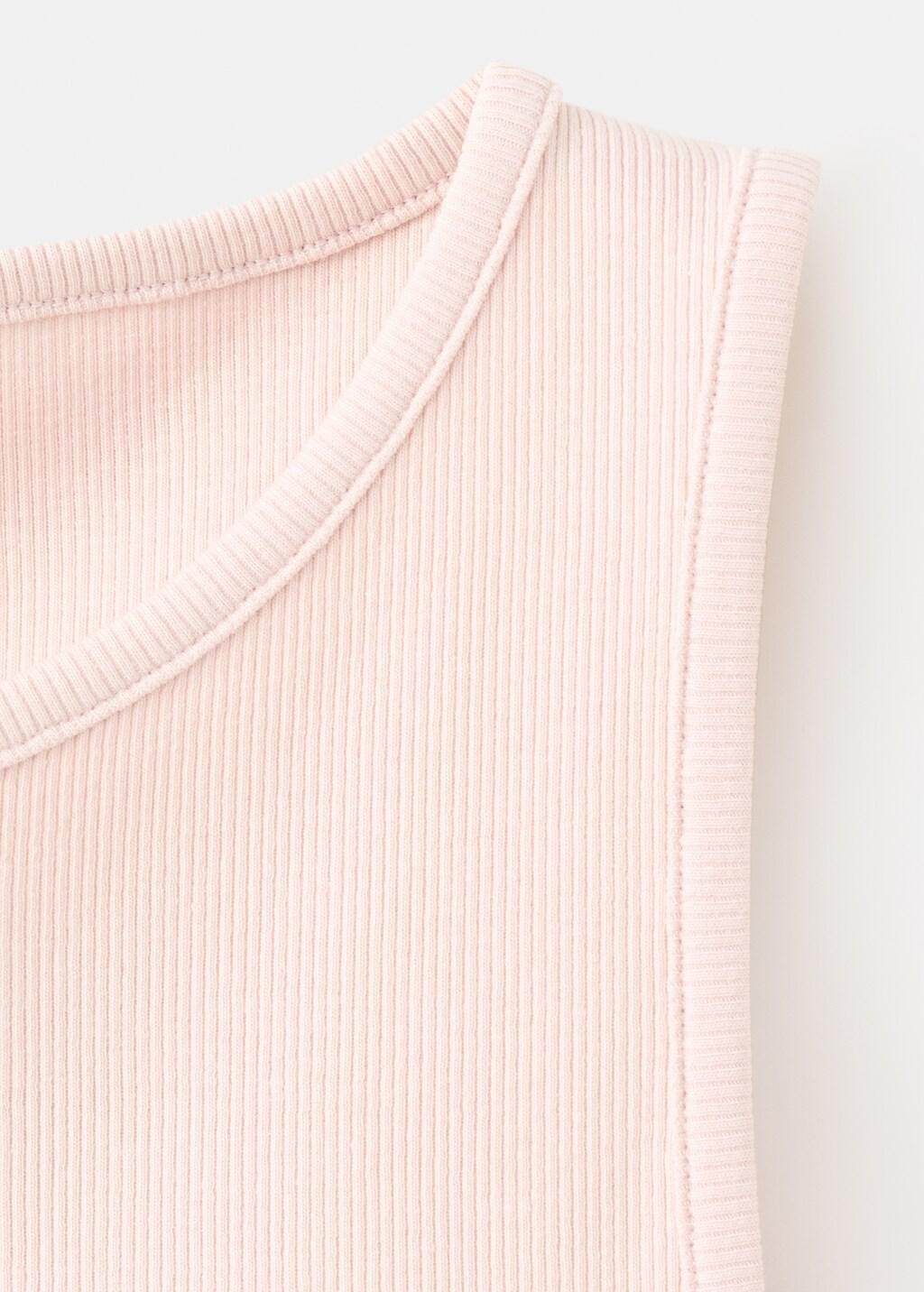 Pink Lt Pastel Ribbed Cotton-Blend Top, Light-Pastel Pink, large image number 1