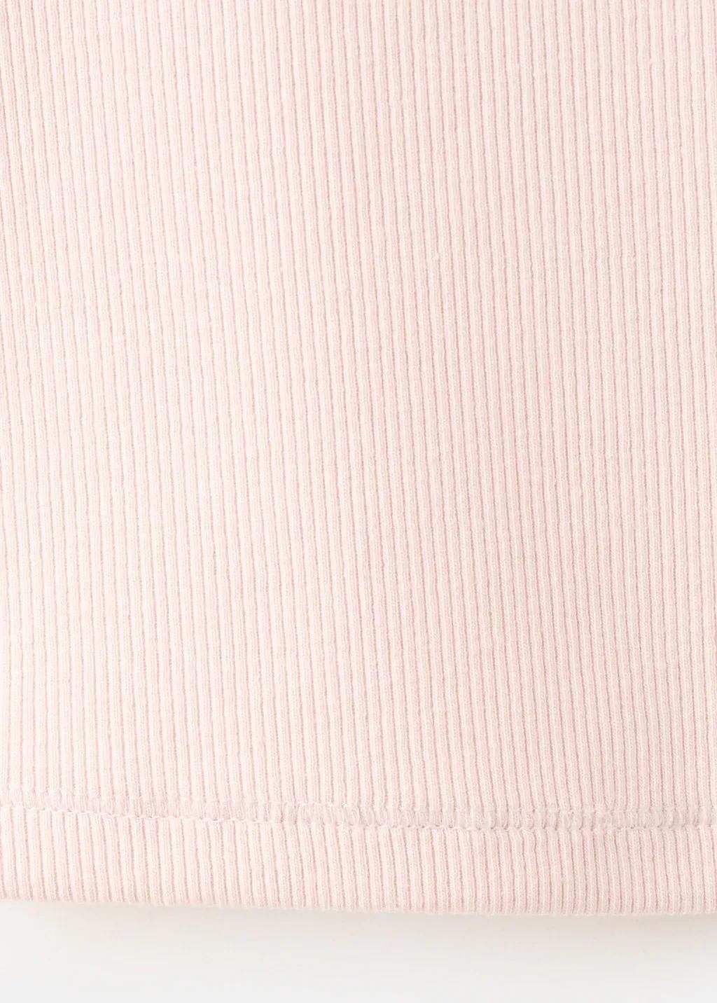 Pink Lt Pastel Ribbed Cotton-Blend Top, Light-Pastel Pink, large image number 5