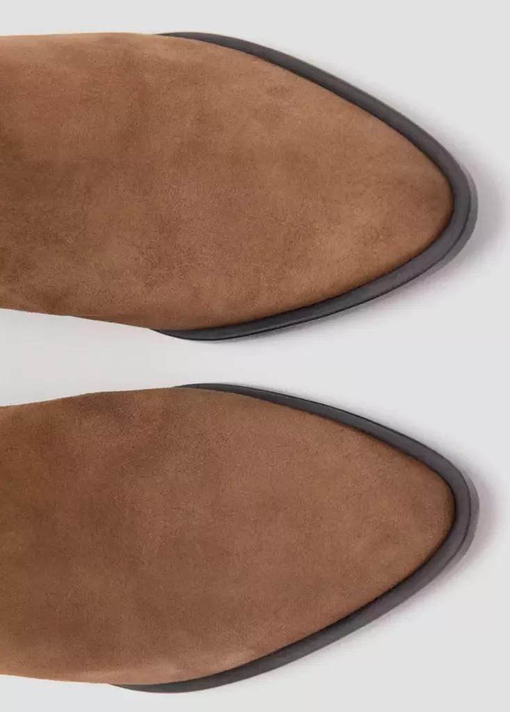 Brown Heel Suede Ankle Boot, Medium Brown, large image number 8