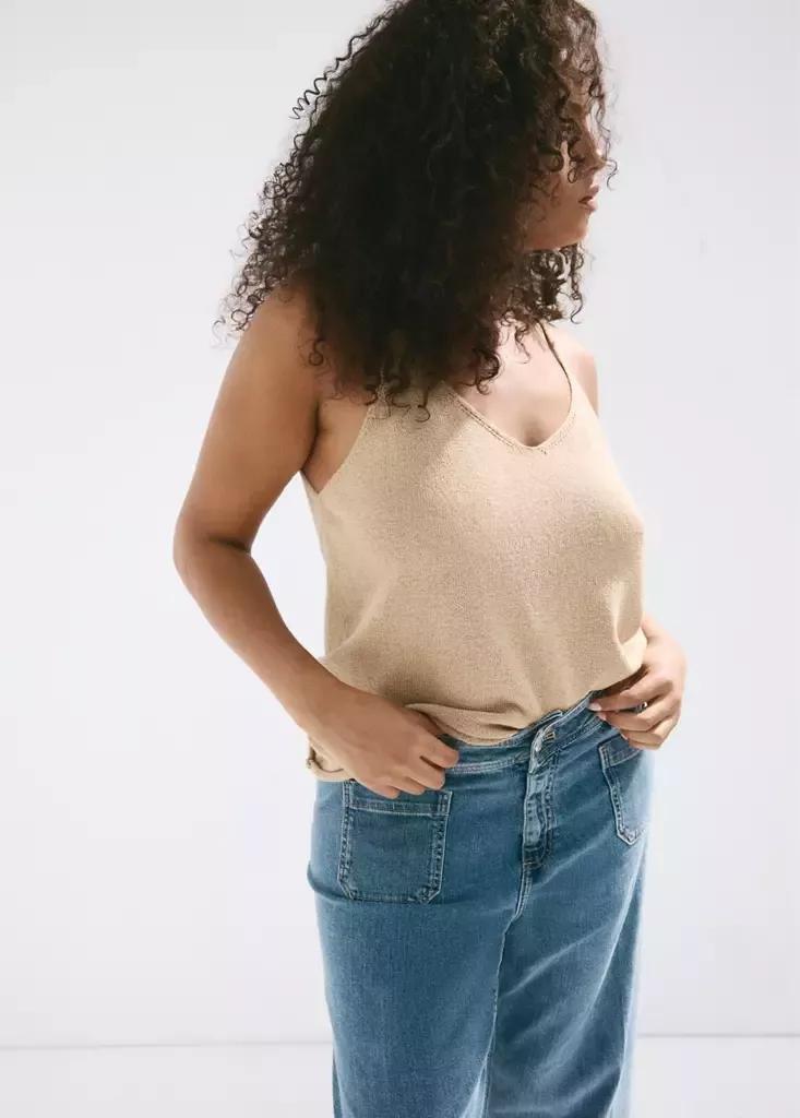 Blue High-Waisted Wide Leg Jeans, Open Blue, large image number 13