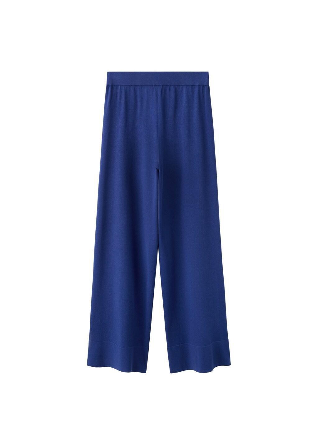 Blue Straight-Fit Trousers With Elastic Waist, Bright Blue, large image number 6