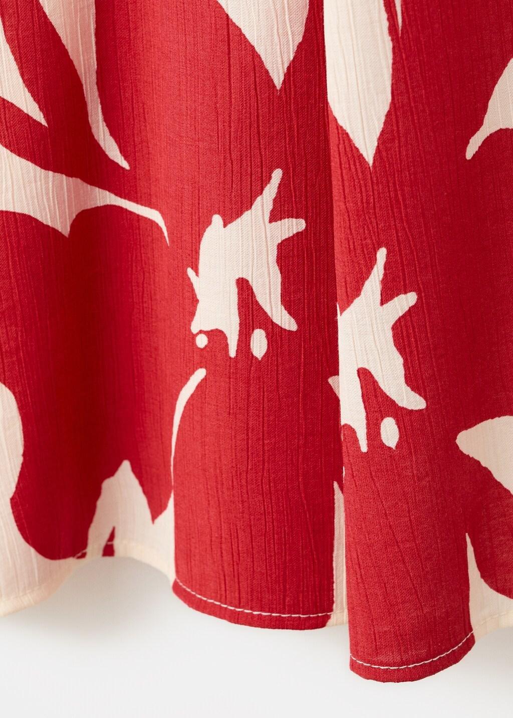 RED Floral print cut-out dress, Red, large image number 5