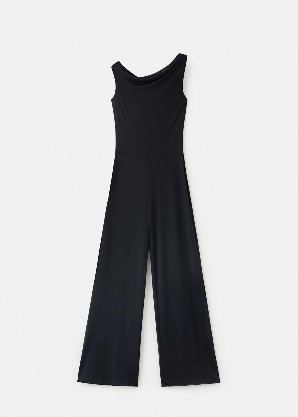 Grey Draped Asymmetric Playsuit, Grey, large image number 0