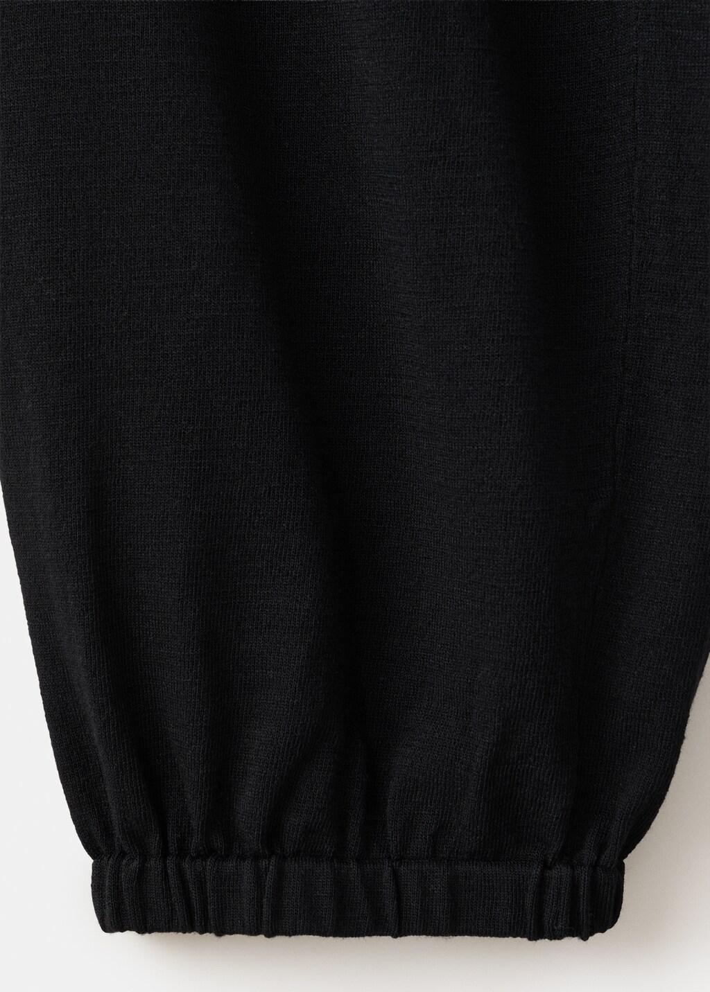 Black Mid-Rise Harem Pants, Black, large image number 2