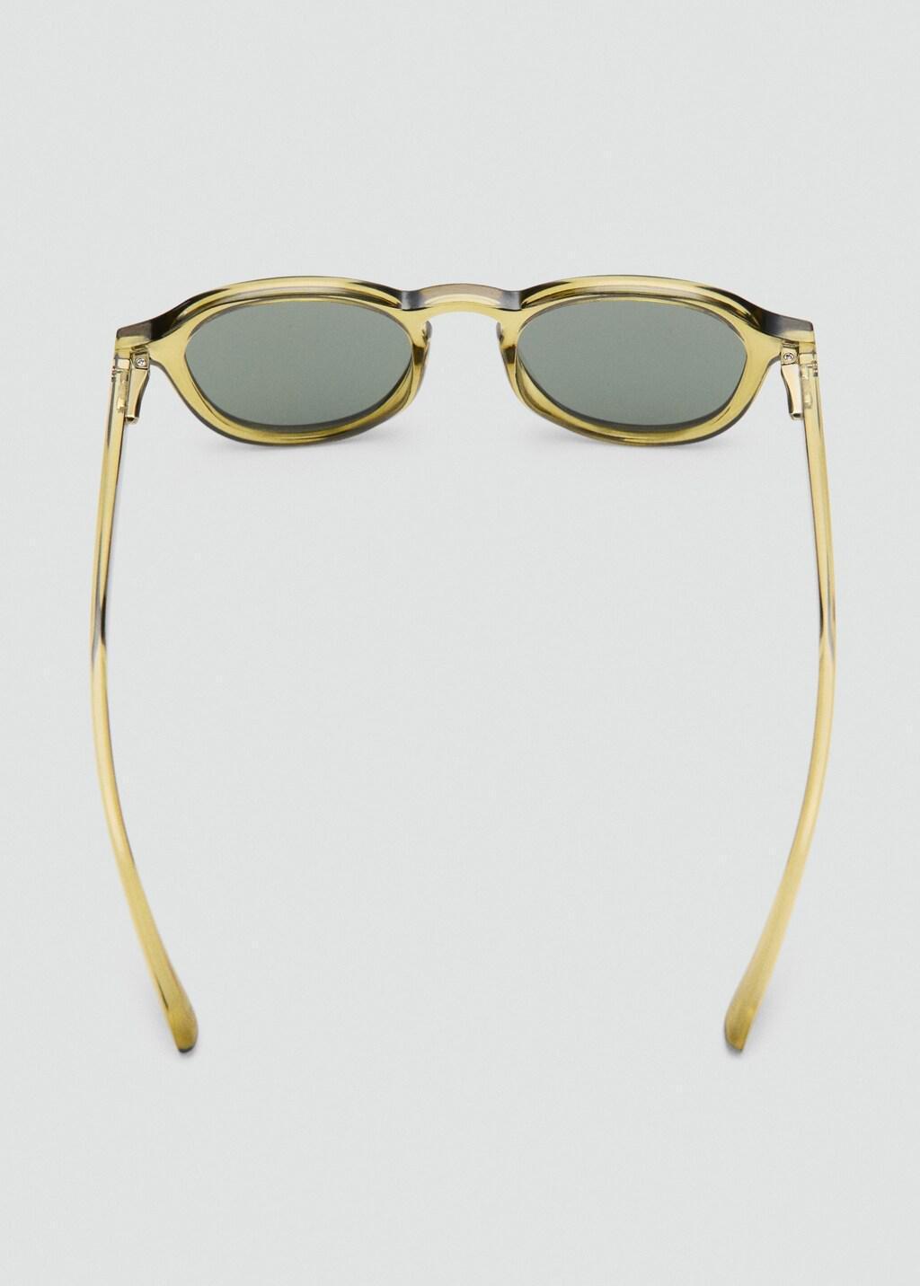 Khaki Semi-Transparent Frame Sunglasses, Beige - Khaki, large image number 1