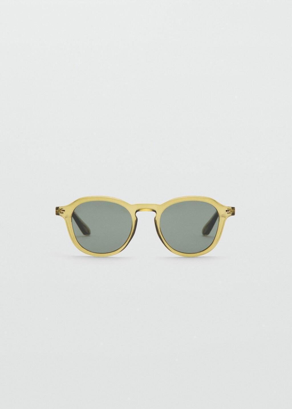 Khaki Semi-Transparent Frame Sunglasses, Beige - Khaki, large image number 2