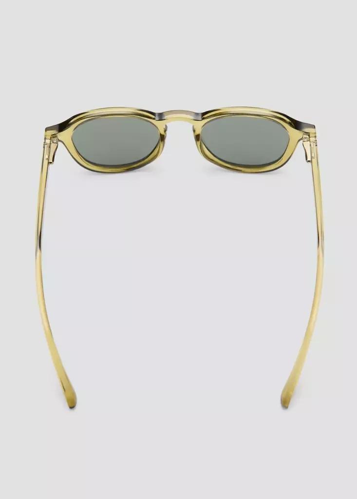 Khaki Semi-Transparent Frame Sunglasses, Beige - Khaki, large image number 5