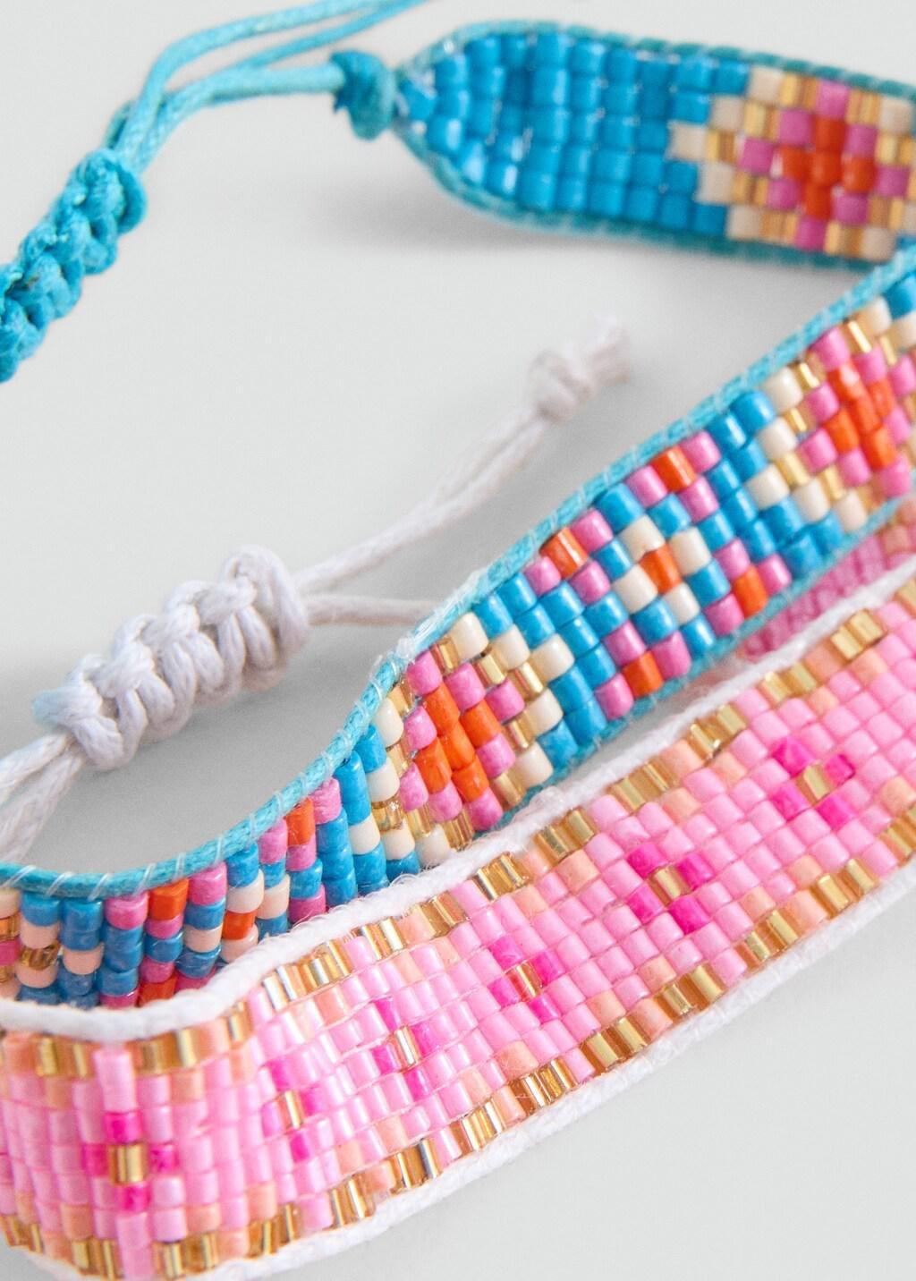 Pink Combined Bracelets, Set Of 2, Kids Girls, Pink, large image number 1