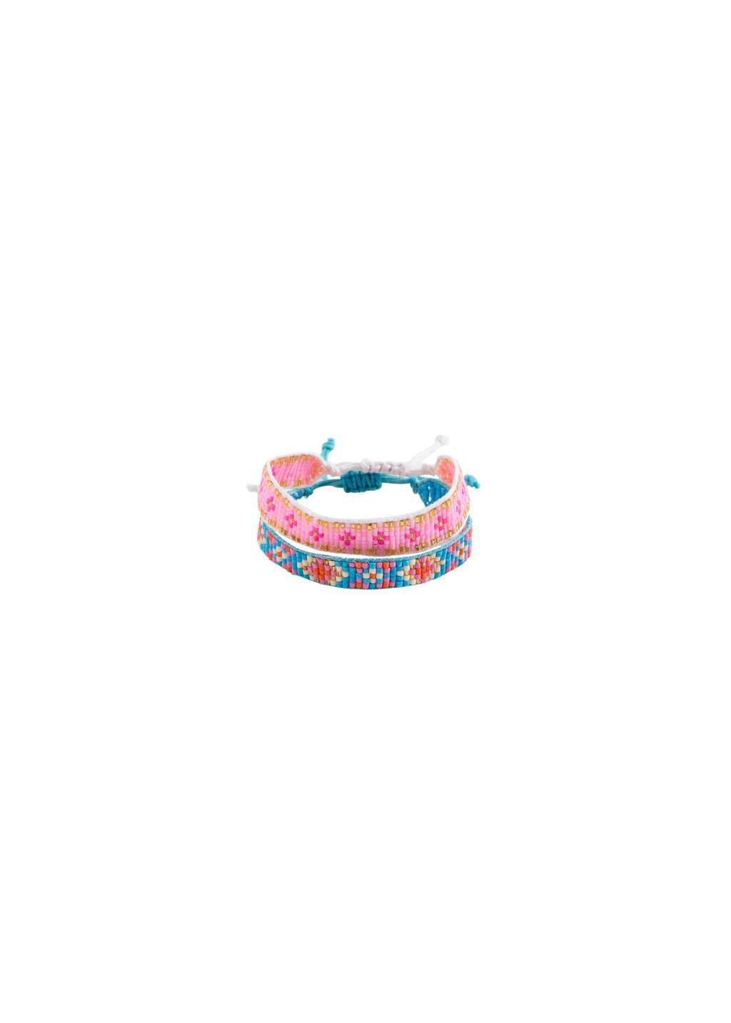 Pink Combined Bracelets, Set Of 2, Kids Girls, Pink, large image number 2