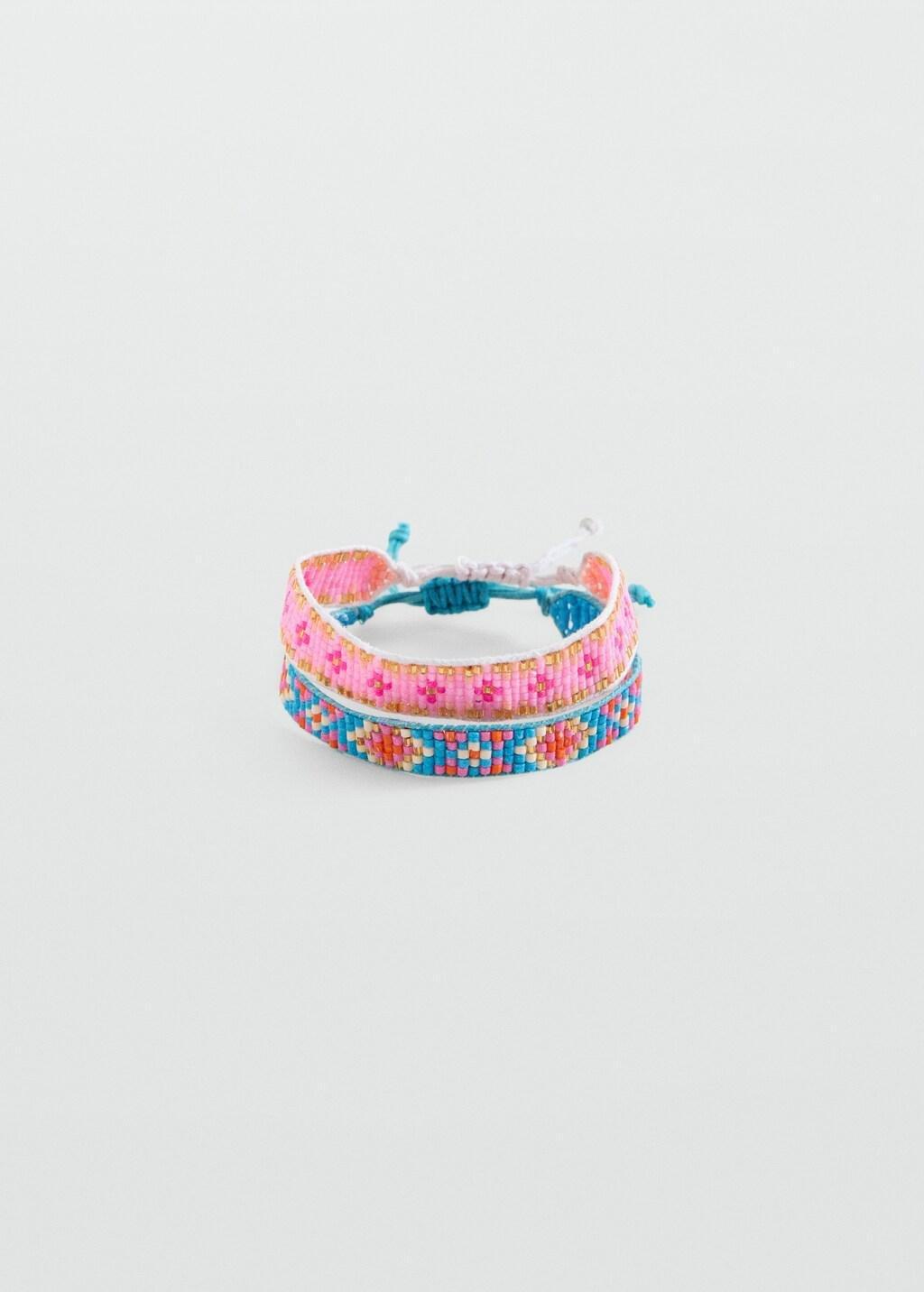 Pink Combined Bracelets, Set Of 2, Kids Girls, Pink, large image number 3