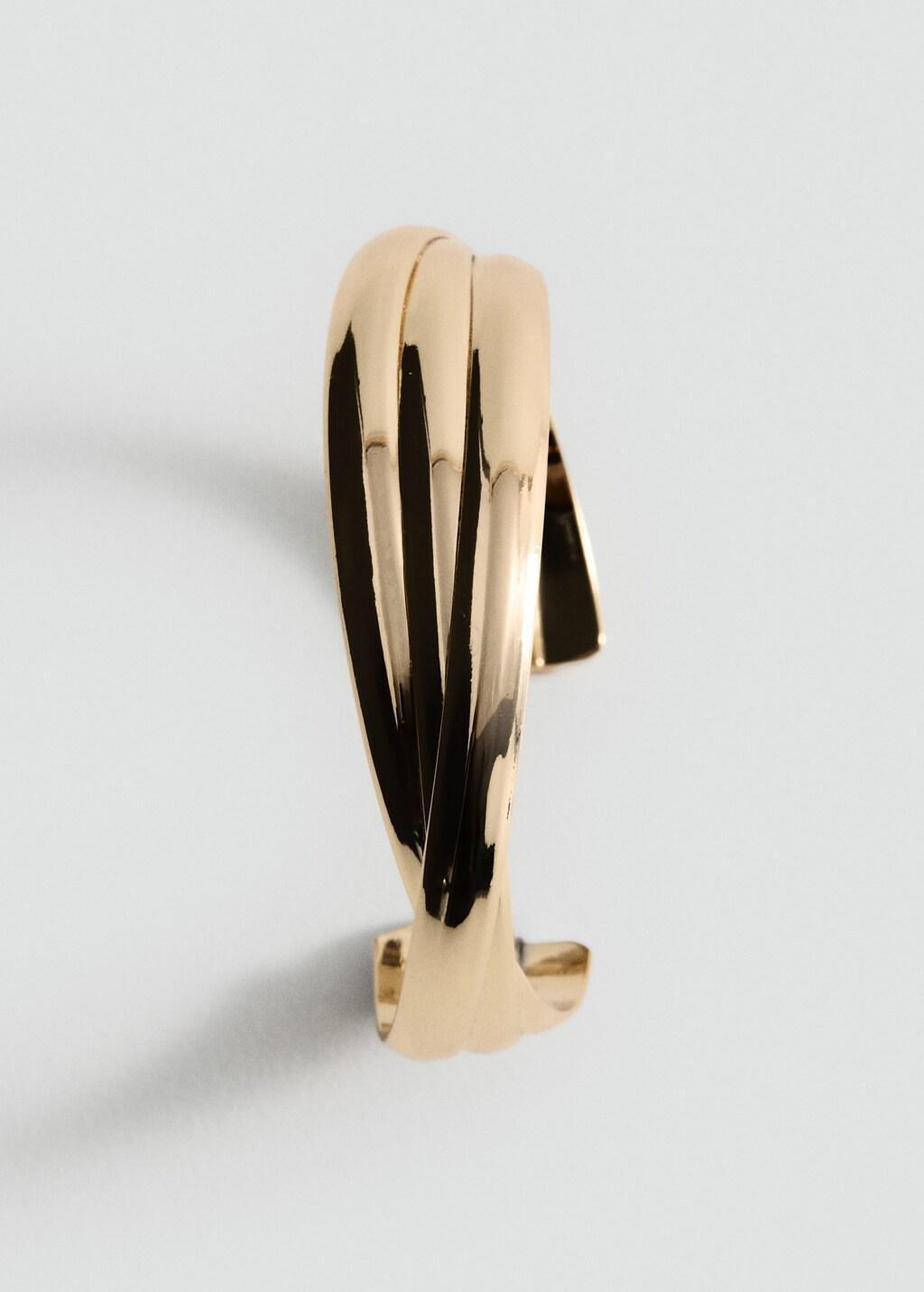 GOLD Rigid bracelet with relief, Gold, large image number 1