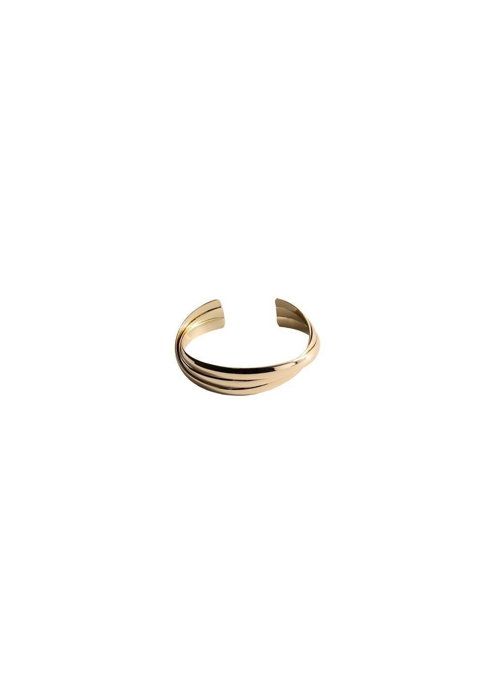 GOLD Rigid bracelet with relief, Gold, large image number 2