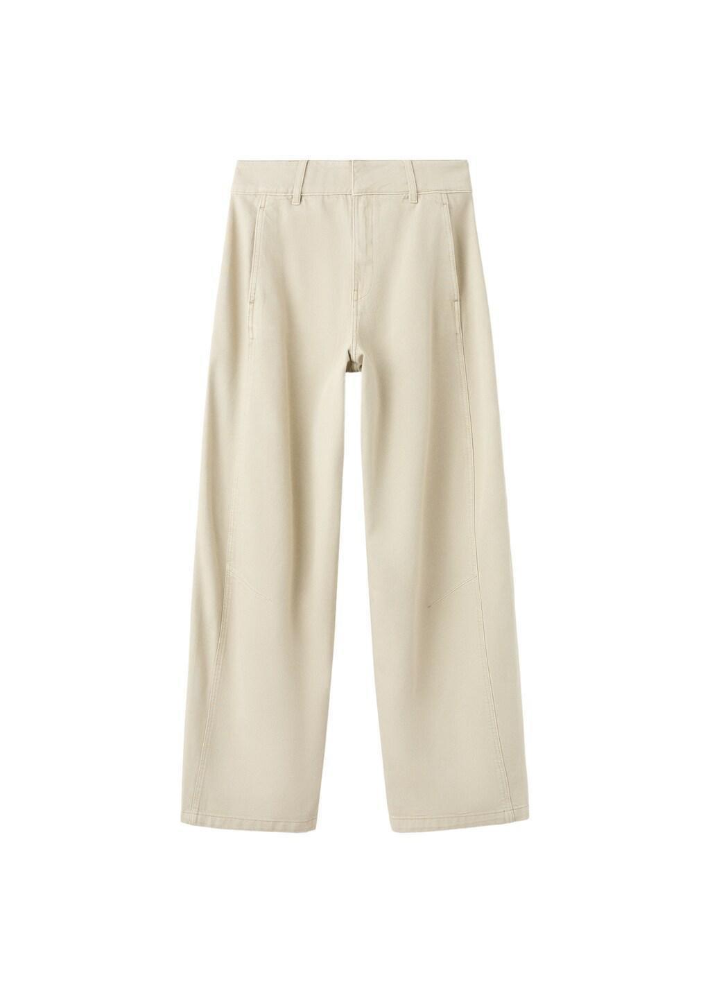 Khaki Balloon Seam Jeans, Beige - Khaki, large image number 6