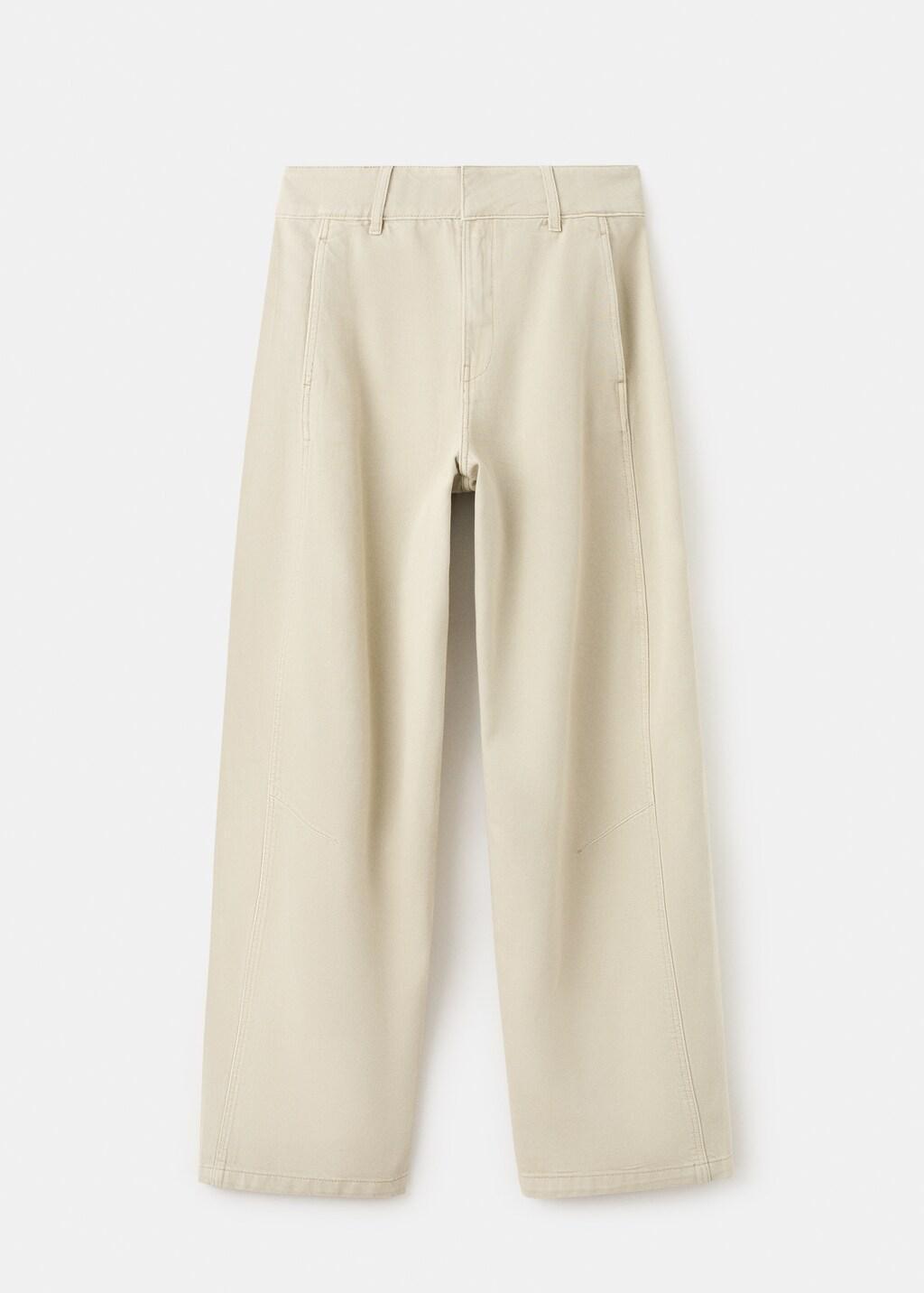 Khaki Balloon Seam Jeans, Beige - Khaki, large image number 7
