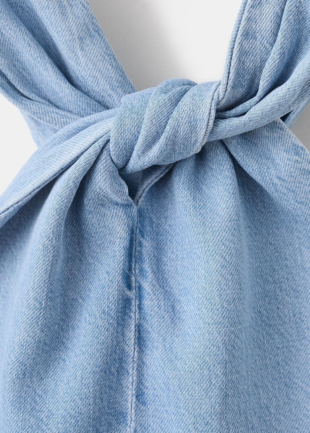 OPEN BLUE Cross-back strap denim top, Open Blue, large image number 5