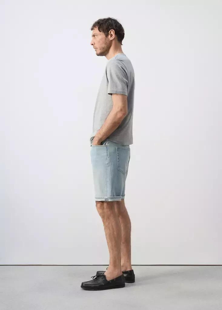 Blue Slim-Fit Denim Bermuda Shorts, Open Blue, large image number 5