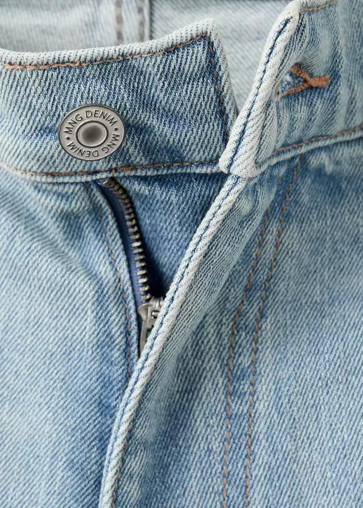 Blue Slim-Fit Denim Bermuda Shorts, Open Blue, large image number 10