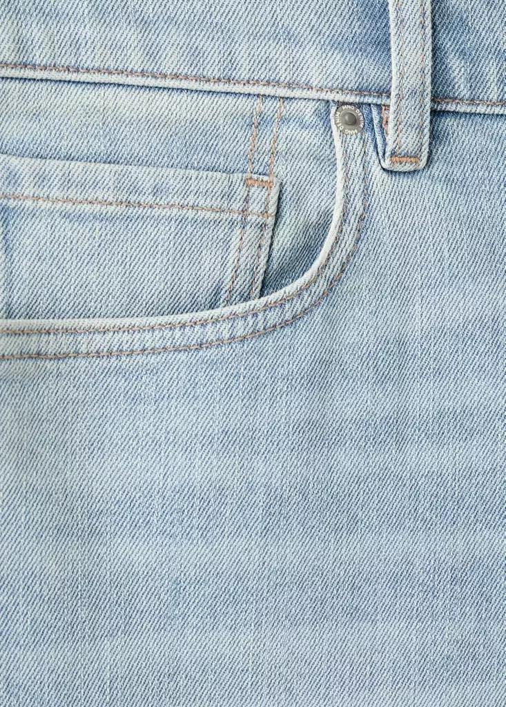 Blue Slim-Fit Denim Bermuda Shorts, Open Blue, large image number 11