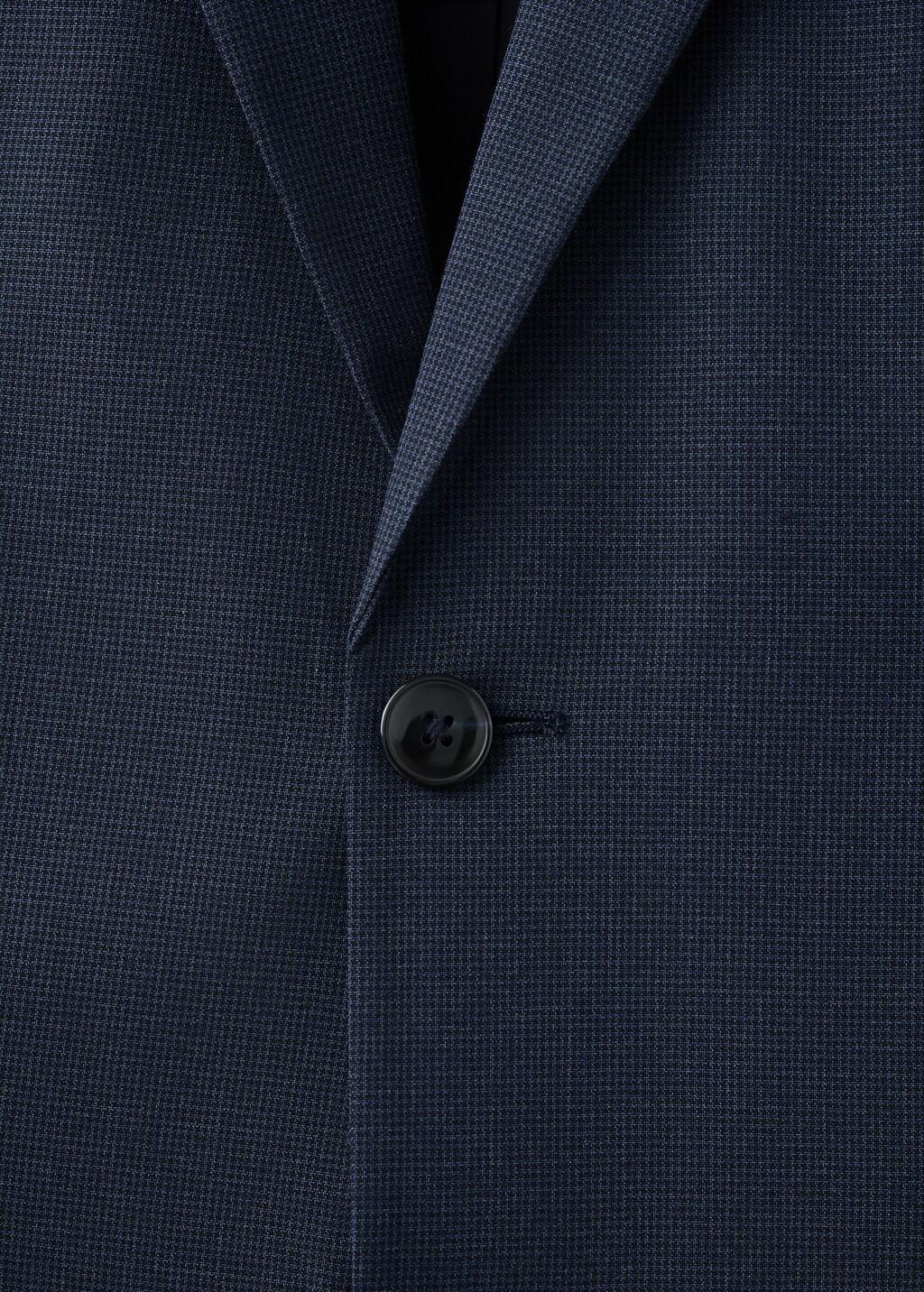 Blue Super Slim-Fit Suit Jacket In Stretch Fabric, Medium Blue, large image number 1