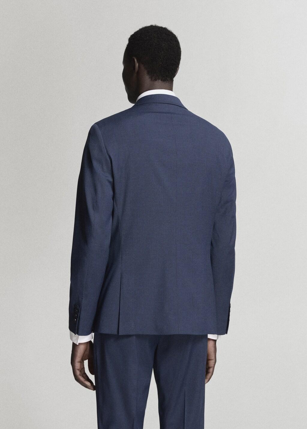 Blue Super Slim-Fit Suit Jacket In Stretch Fabric, Medium Blue, large image number 2