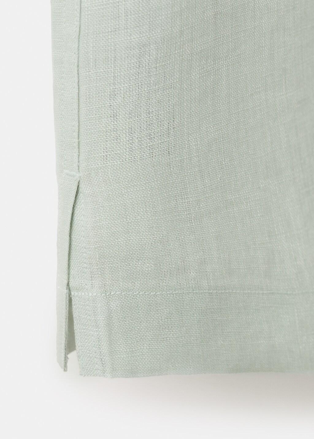 Green Regular-Fit 100% Linen Shirt, Turquoise - Aqua, large image number 5