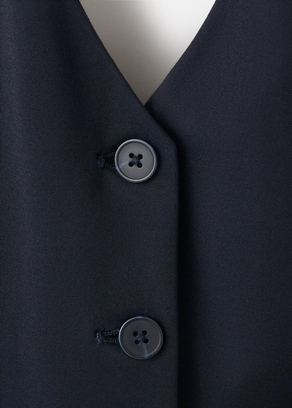Navy Halter-Neck Gilet With Buttons, Navy, large image number 1