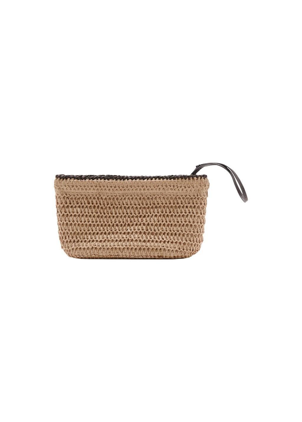 Beige Natural Fibre Pouch, Light Beige, large image number 2
