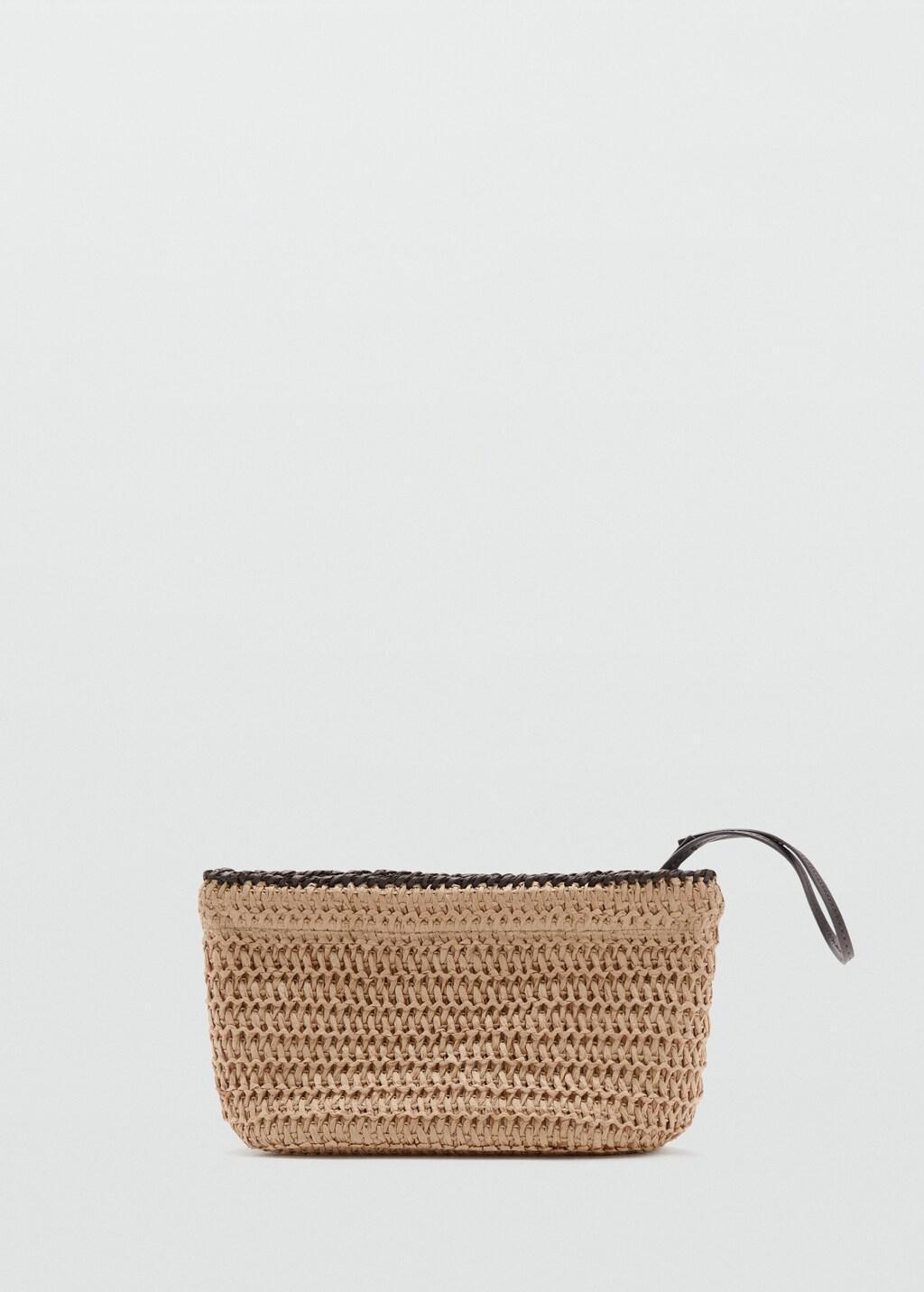 Beige Natural Fibre Pouch, Light Beige, large image number 3