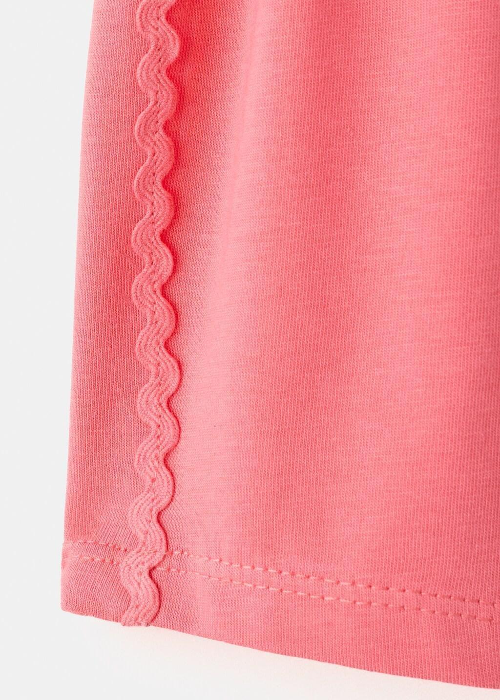 Red Cotton Shorts With Tie, Baby Girls, Bright Red, large image number 4