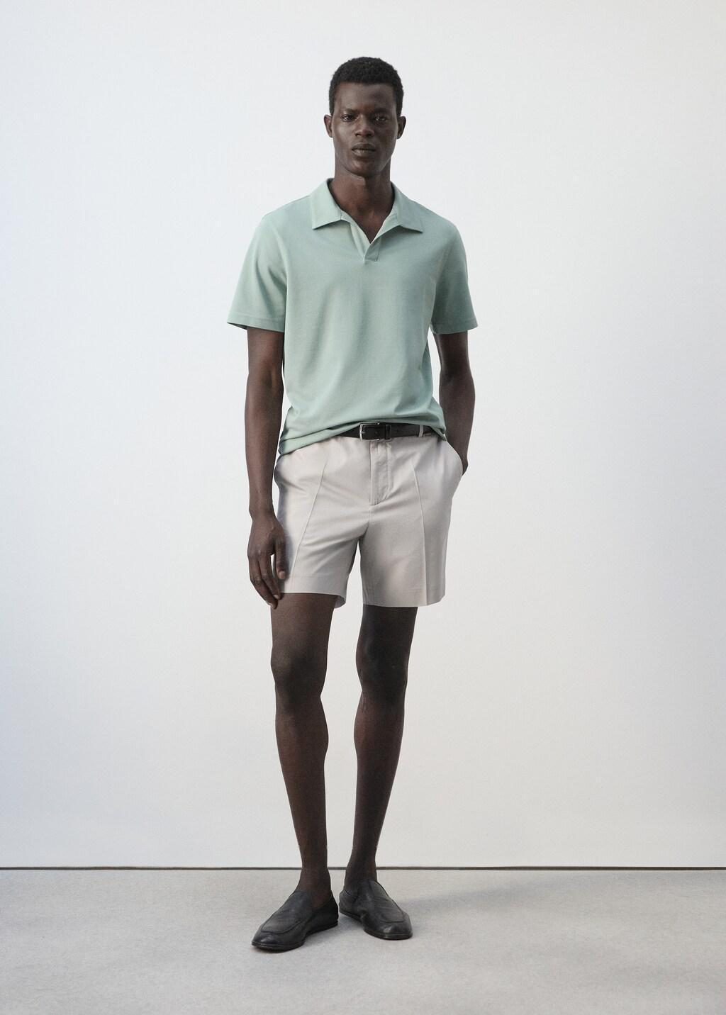 Green Slim Fit Pique Polo, Bright Green, large image number 0