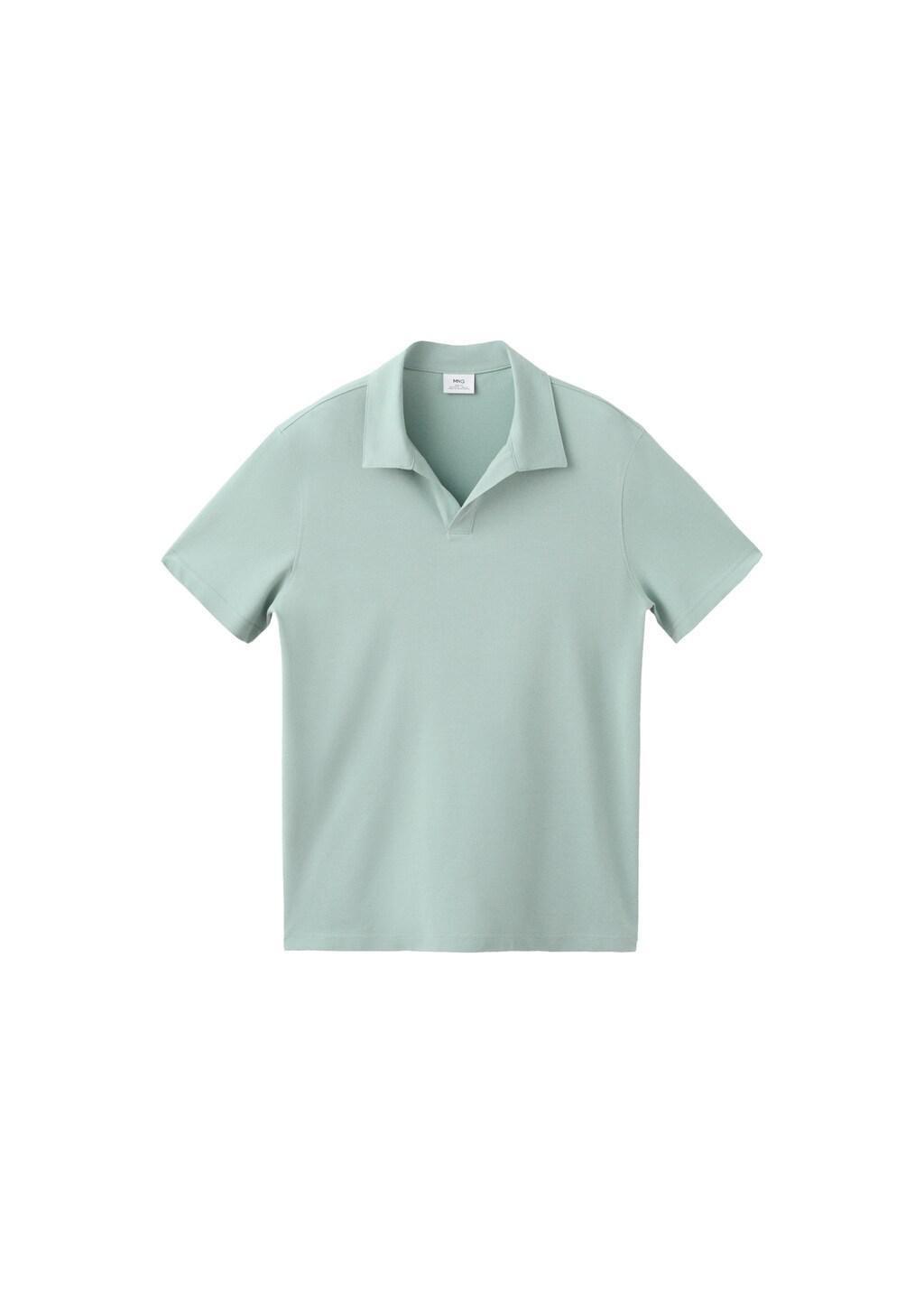 Green Slim Fit Pique Polo, Bright Green, large image number 6